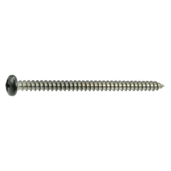 Midwest Fastener Sheet Metal Screw, #8 x 2-1/2 in, Painted 18-8 Stainless Steel Pan Head Phillips Drive, 100 PK 09099 - main